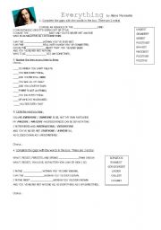 English Worksheet: Everything by Alanis Morissette (comparatives and superlatives)