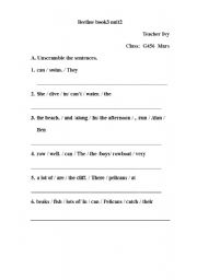 English Worksheet: can woeksheet