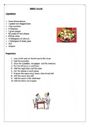 English worksheet: GREEK SALAD