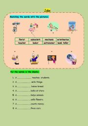 English Worksheet: Jobs