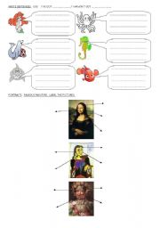 English worksheet: parts of the face