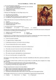 English Worksheet: The Last of the Mohicans - Film - Quiz