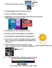 English Worksheet: Waves Energy Transfer