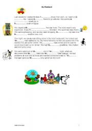 English Worksheet: My Weekend
