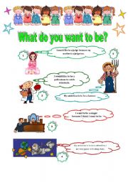 English Worksheet: WHAT DO YOU WANT TO BE?