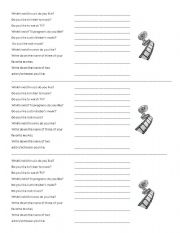 English Worksheet: Questions with do-does (MUSIC-MOVIES)