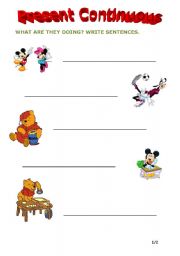 English Worksheet: PRESENT CONTINUOUS