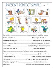 English Worksheet: PRESENT PERFECT SIMPLE