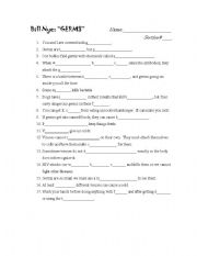 English worksheet: Bill Nye Science Guy Germs Video Questions