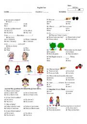 English Worksheet: Test