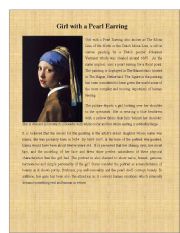 English Worksheet: Painting 2 ( Girl With a Pearl Earring)