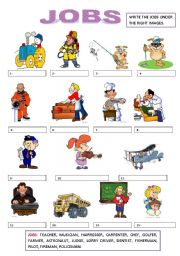 English Worksheet: JOBS