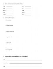 English worksheet: Colors and numbers