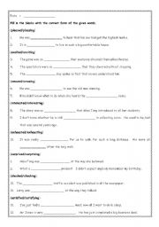English Worksheet: ADJECTIVES WITH -ED & -ING + ANSWER KEY
