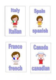 English Worksheet: Countries and nationalities