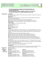 English Worksheet: success pre intermediate