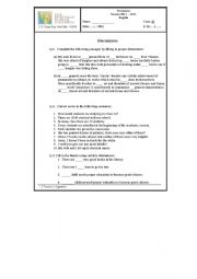 English Worksheet: determiners