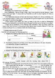 English Worksheet: full term english test n 3