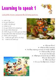 English Worksheet: Learning to speak 1