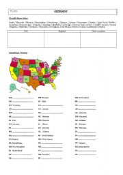English Worksheet: Cities and states