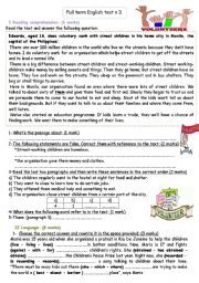 English Worksheet: full term english test n 3 9th form
