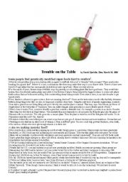 English Worksheet: Genetically modified food by Time magazine 