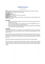 English worksheet: Supermarket Role-play