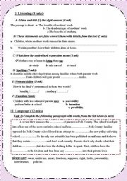 English Worksheet: working mothers