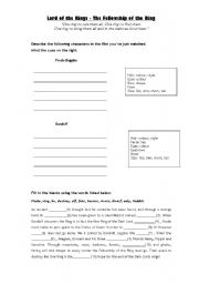 English Worksheet: Lord of the Rings