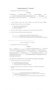 English Worksheet: THE BRAIN
