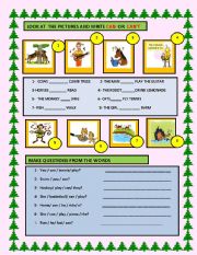 English Worksheet: can -cant