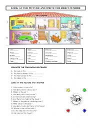 English Worksheet: my house