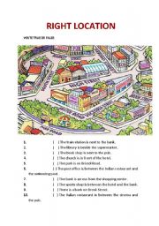 English Worksheet: Right Location