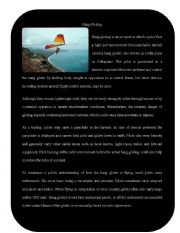 English Worksheet: Extreme Sport 1 ( Hang Gliding)