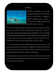 English Worksheet: Extreme Sport 3 ( Kitesurfing)