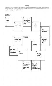 English Worksheet: Movie Game