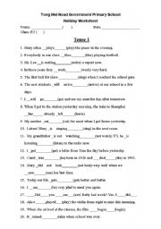 English Worksheet: Tense