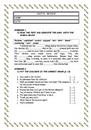 English Worksheet: review test - 