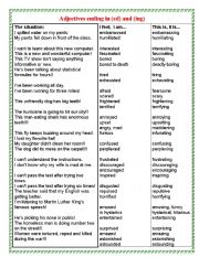 English Worksheet: Adjectives