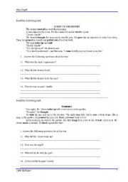 English Worksheet: simple past tests