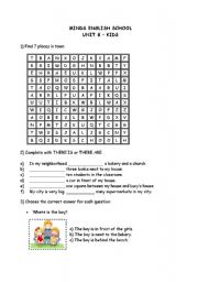 English Worksheet: Places in Town