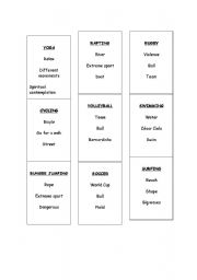 English Worksheet: Taboo Sports