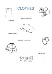 English worksheet: CLOTHES