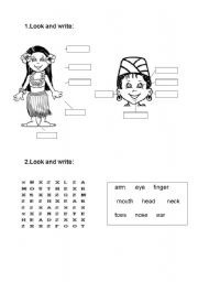 English Worksheet: BODY PARTS