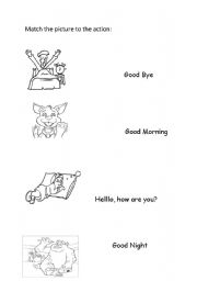 English worksheet: Greetings.