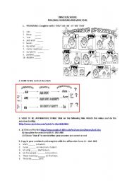 Personal pronouns + verb to be