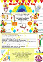 English Worksheet: Under the big top