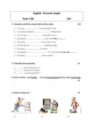 English Worksheet: Present simple