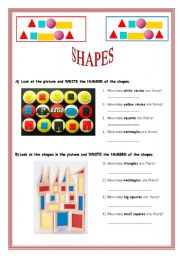 English Worksheet: SHAPES