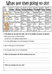 English Worksheet: future going to